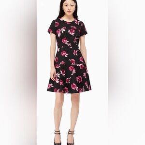 Kate Spade Black dress with Pink Floral Design